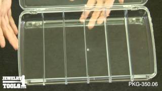 PKG-350.06 - Compartment Box with Hinged Lid, 6 Compartments - Jewelry Demo