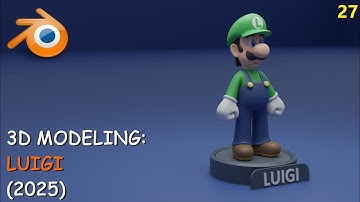 Blender - How to model a Character (Luigi) - Full Video