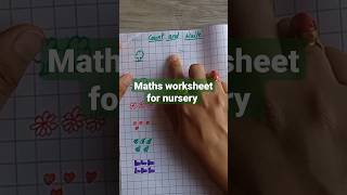 Maths Worksheet for Nursery Class / Nursery Maths Worksheet