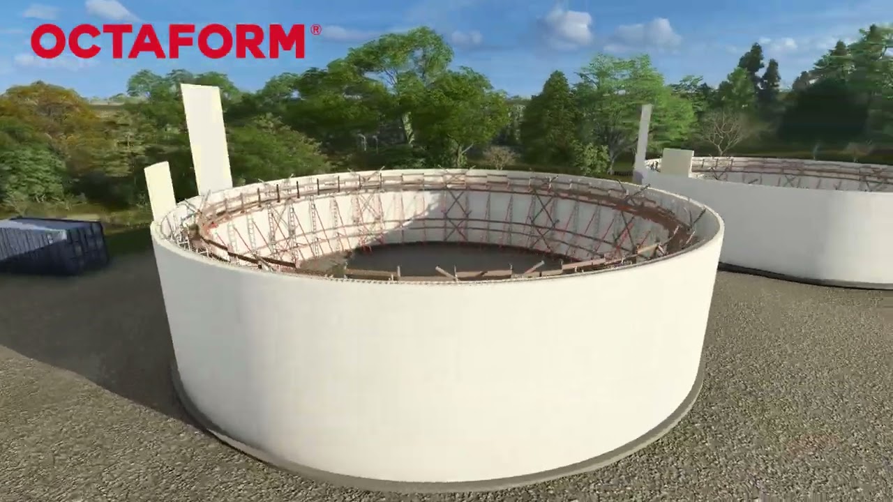Octaform Biogas Tank Installation (Animation)