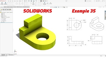 SolidWorks Tutorial – Example 35 | Simple 3D Modeling for Beginners