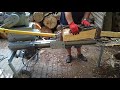 2 Łuparka rębak drewna klocki 50 cm mechaniczna własnej roboty rembak silnik 4kw PL 2018