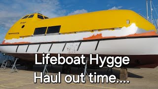 Lifeboat conversion Ep.80 : Haul out to put some skinfittings in and get waterline sorted.