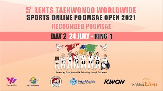 DAY 2 / RING 1  5th Lents Taekwondo Worldwide Sports Online Poomsae Open 2021
