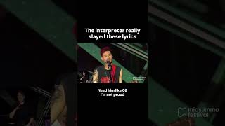 Interpreter slaying the lyrics during my live streamed performance at Federation Square #concert