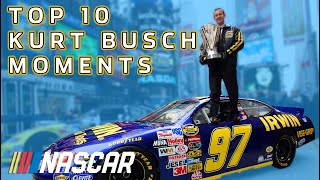 Top 10 Kurt Busch Career Moments | Best of NASCAR | NASCAR Countdown