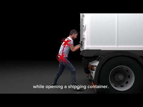 Ergonomic container door handle by OPNBar