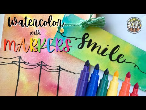 Watercolour with MARKERS | Easy Watercolour Hack | SCYAP Art Centre
