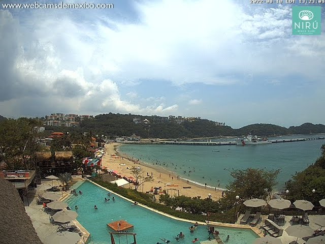 Bahía Santa Cruz, Huatulco. Vista en vivo