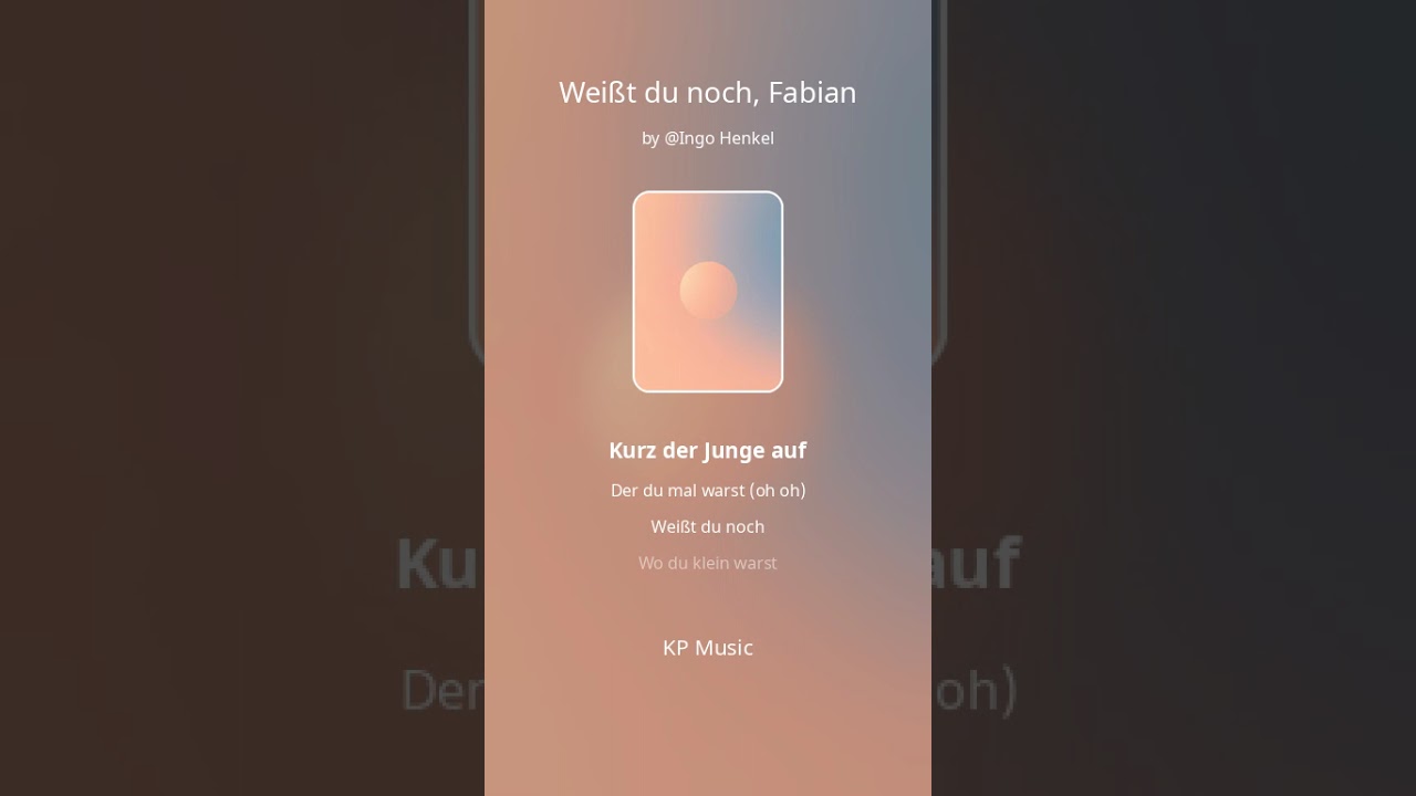 Weis du noch, Fabian 