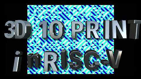 RISC-V 3D 10 PRINT using the BBC BASIC assembler