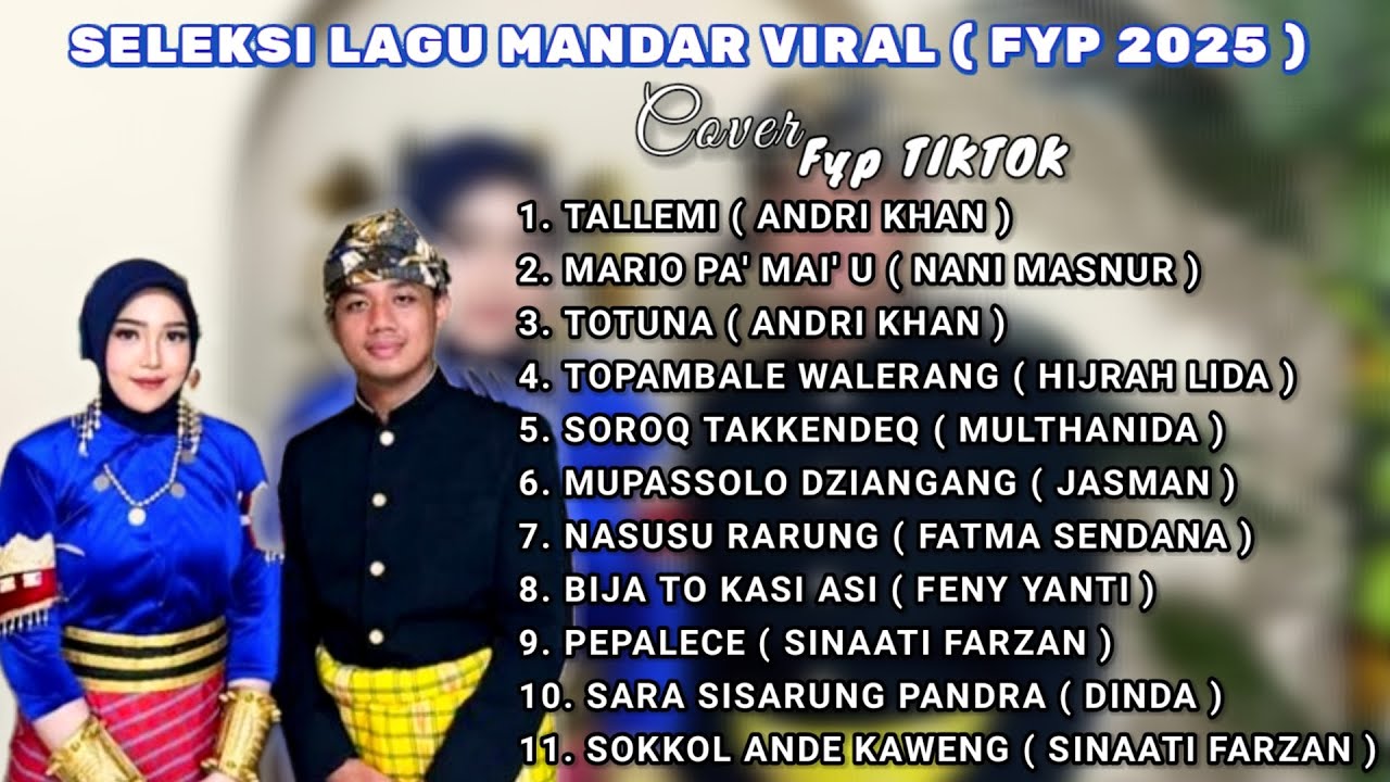 🔰KUMPULAN LAGU MANDAR 🔴VIRAL FYP TIKTOK 2025 [ Tallemi x Mario pa'mai'u ]