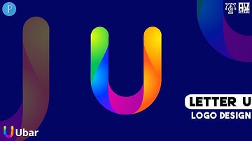 Modern U Letter Mark Logo Design || Gradient Logo PixelLab Bezier Tool Tutorial || AtoZ official