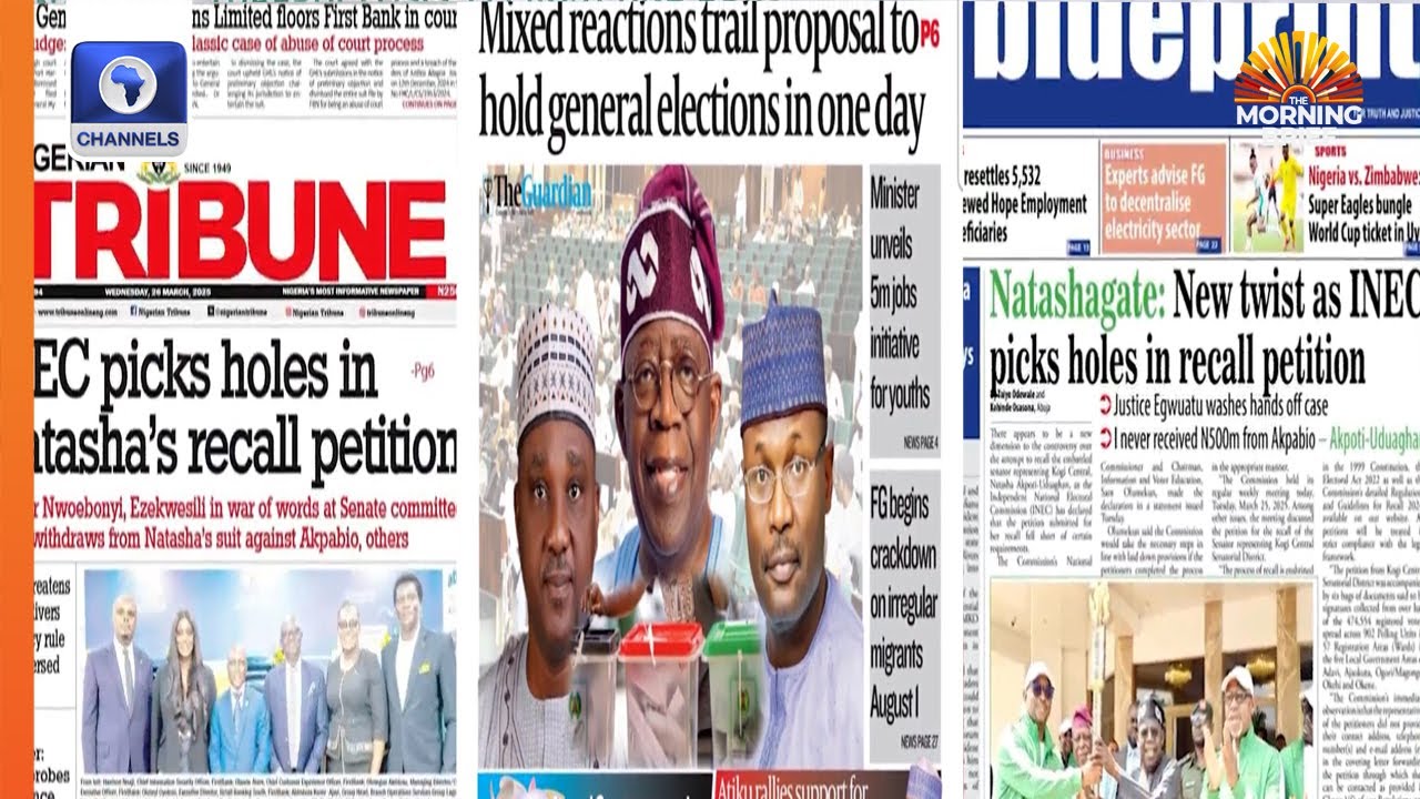 Mixed Reactions Trail Proposal To Hold General Elections In One Day +More  |Newspaper Review