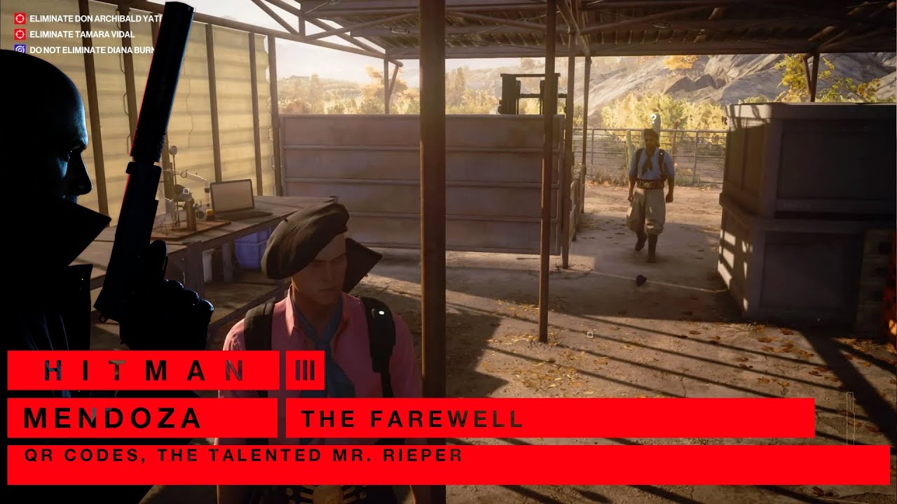 Hitman 3 MENDOZA: QR CODES, THE TALENTED MR. RIEPER (Legendado Áudio ...