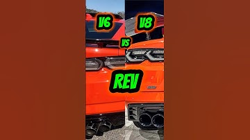 Rev comparison between my v6 Camaro and v8 Camaro #shorts #camaross #camaro