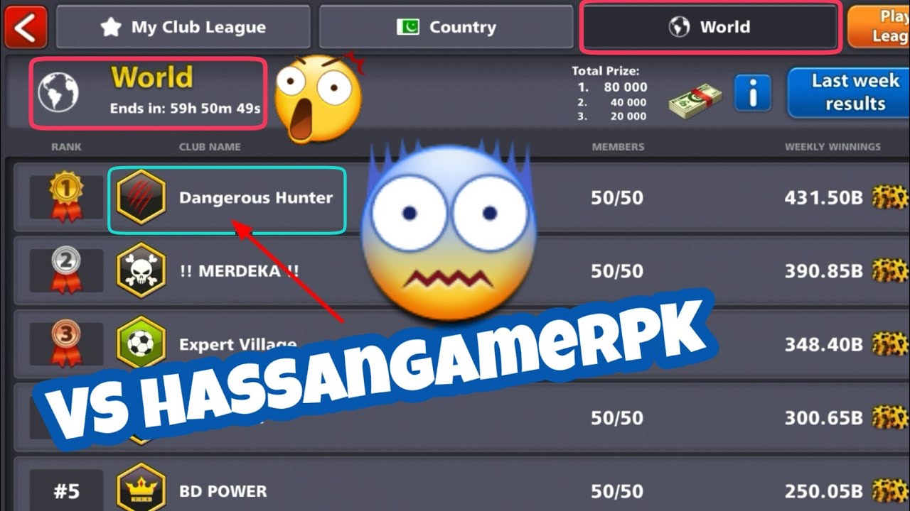 8 Ball Pool-Hassangamerpk Vs World Topper Gameplay
