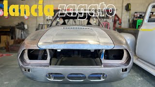 Repairing A Lancia Bonnet With New Aluminium