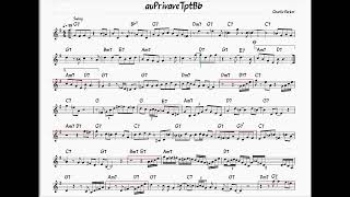 Charlie Parker Au Privave play along score and backing track for B flat instrument