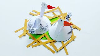 How to Make Paper Swan Birds | DIY crafts Paper Toys for kids screenshot 3