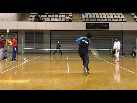 滋賀県野洲市ショートテニス大会2017　シングルス　一般の部　決勝戦（スポンジボールテニス、フレッシュテニス）