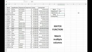 How to use Excel Index Match (match multiple criteria)