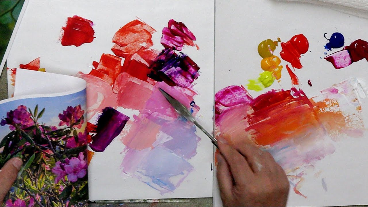 Understand Red Orange to Red Violet Mixes  Painting For Spring Color Theory
