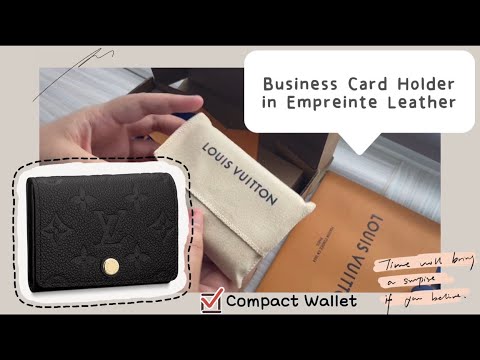 Unboxing Louis Vuitton Card Holder Black Noir Monogram Empreinte Leather  M58456 