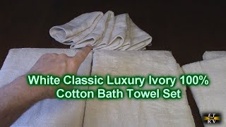 White Classic Luxury 100% Cotton Bath Towel Set - Combed Cotton Hotel Quality 8 Piece Towels REVIEW