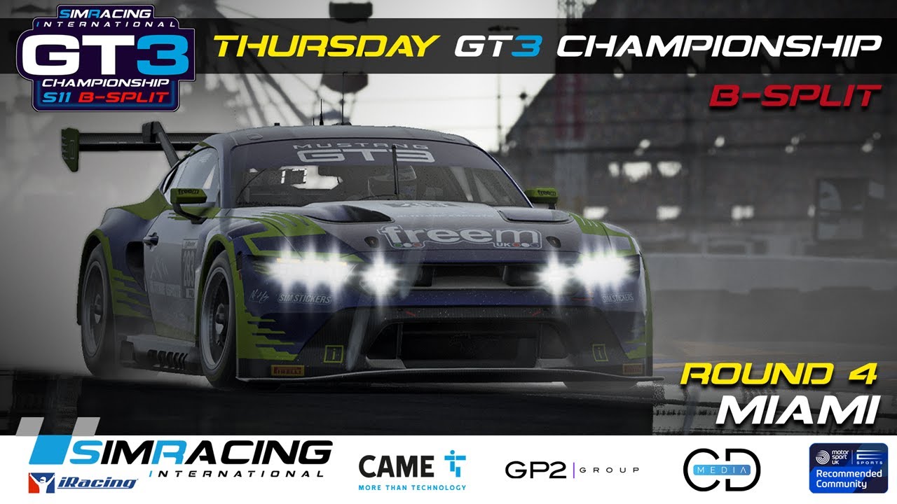 SPLIT-B | GT3 Round 4 | Miami | SimRacing International Season 11 Championship