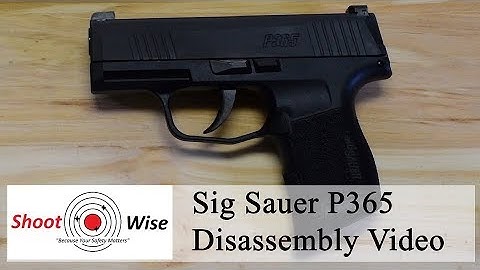 Sig Sauer P365 Disassembly Video