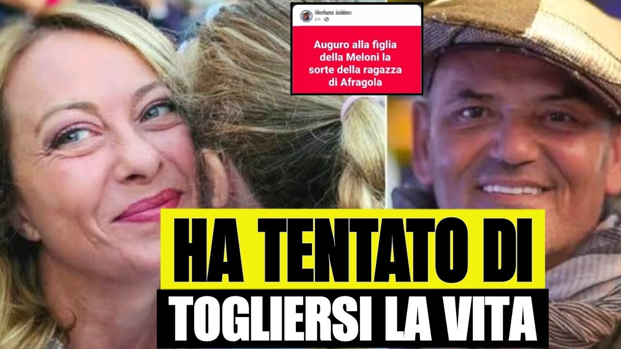 Ha cercato di togliersi la vita, il professore contro la figlia di Giorgia Meloni: un gesto tragico.