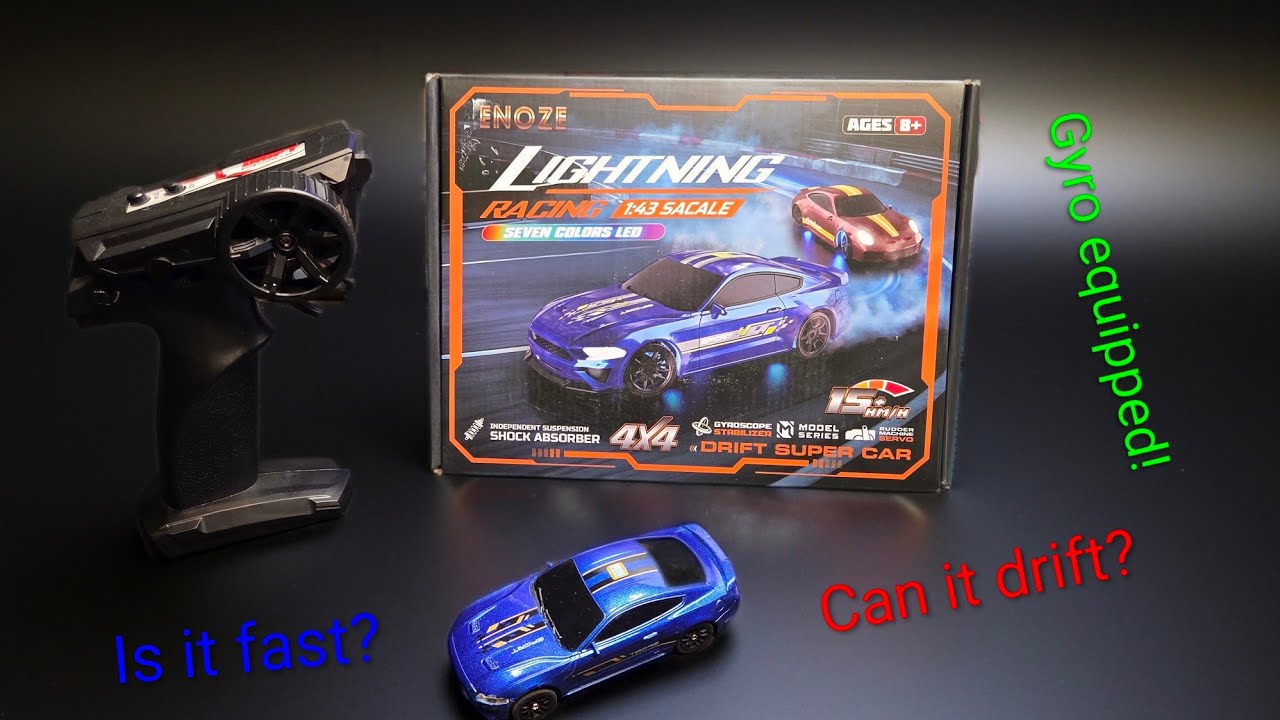 Enoze 1/43 Scale $30 RC Drift/Race Car: Unboxing and Test Drive. 