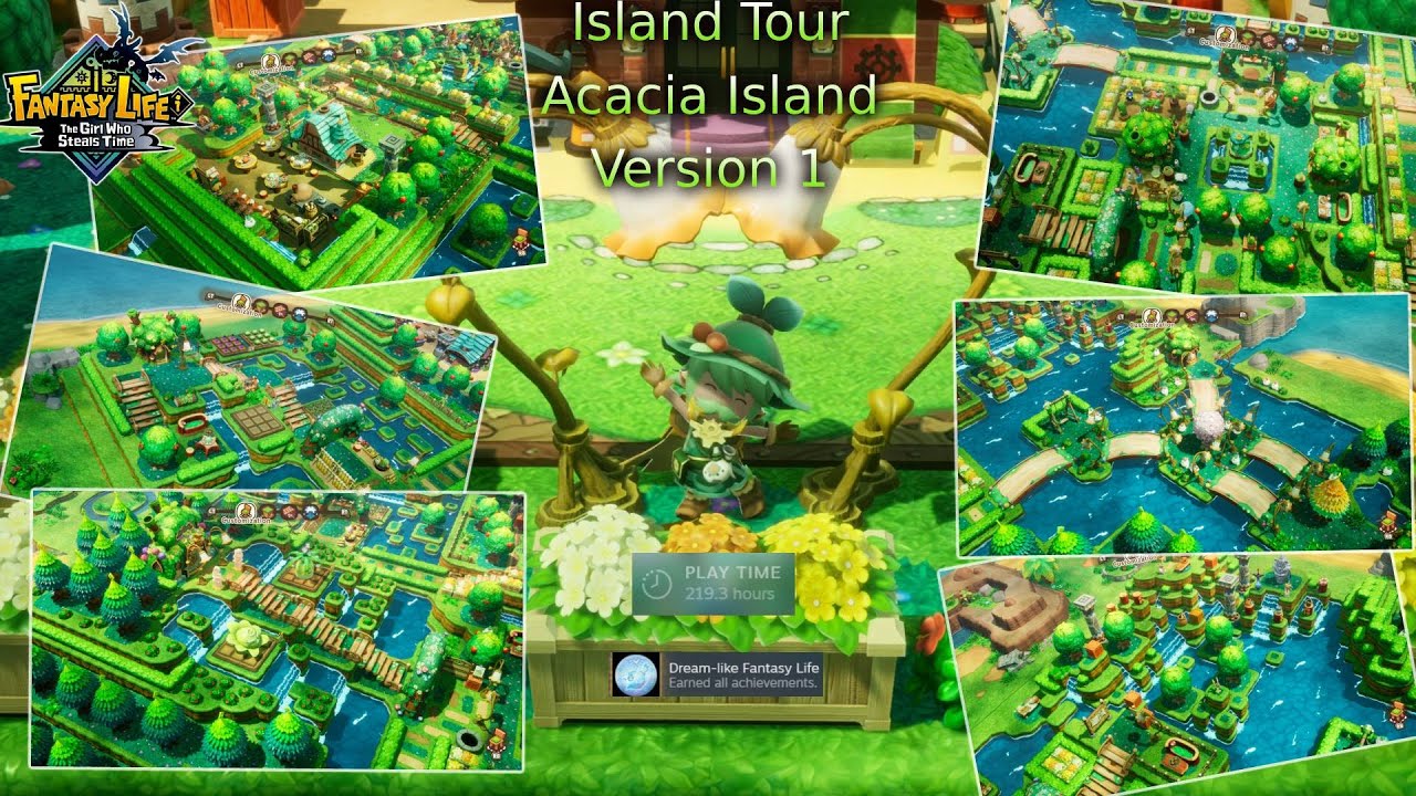 Fantasy Life i Island Tour Version 1: Finally After 200hr My Forest Theme Island Is Done!