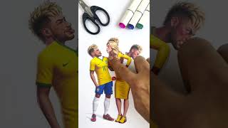 NEYMAR X SHAKIRA  BRASIL SONG TREND 🔥 #shorts #viral #art