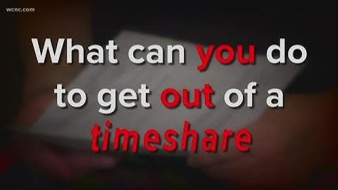 How to get out of a timeshare contract