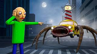 PETUALANGAN MONSTER PEMAKAN MOBIL sedang mengikuti Baldi... (gmod sandbox) screenshot 2