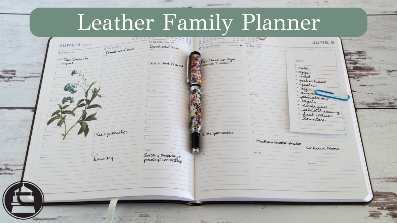 Leather Family Planner Gallery Leather YouTube