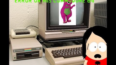 My Evil Clone gets a Barney Error on his Commodore 64