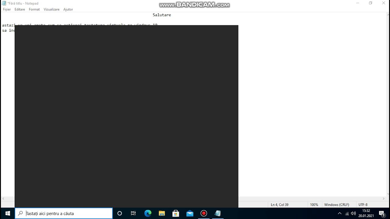 TUTORIAL: CUM ACTIVEZI TASTATURA  VIRTUALA PE WINDOWS 10