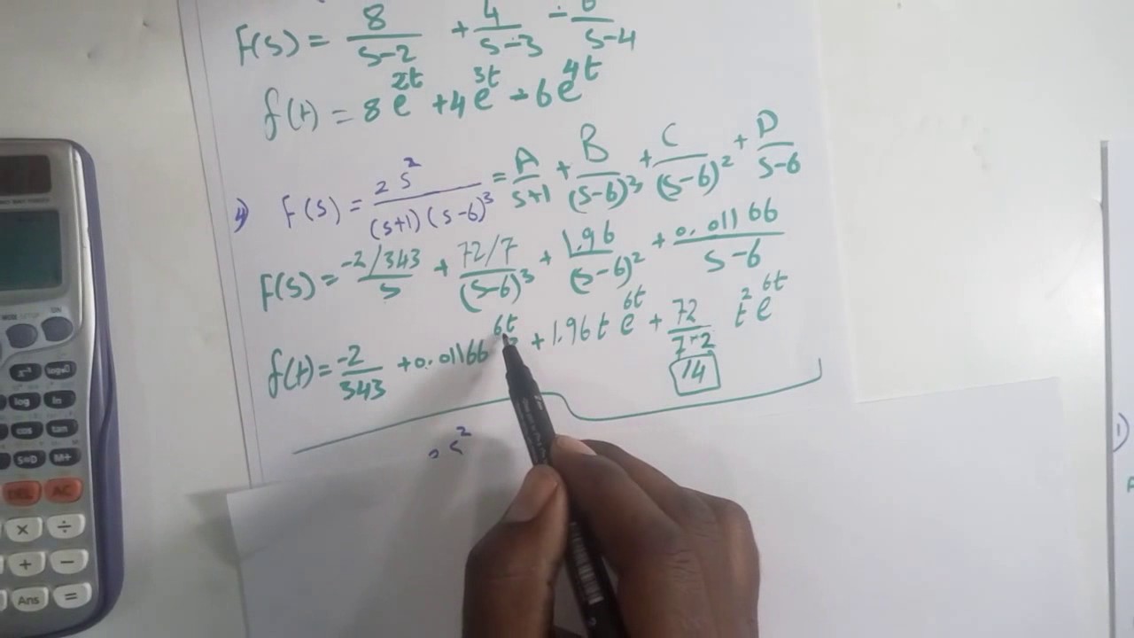 أنظمة التحكم - تحويل لابلاس العكسي  Control Systems - Inverse Laplace Transform