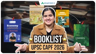 Books For Upsc Capf Ac 2026  Upsc Capf Booklist  Upsc Capf Preparation  Anuj Jindal