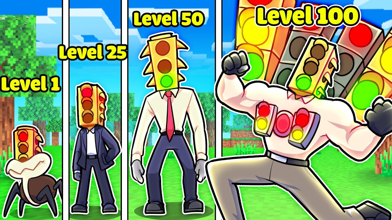 HIHA THỬ THÁCH 24 GIỜ TIẾN CẤP TỪ LEVEL 1 ĐẾN LEVEL 100 TRONG MINECRAFT*HIHA TRAFFIC MAN 🤩😱