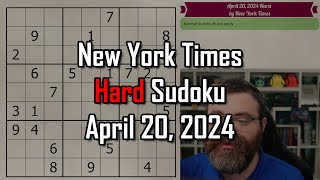 NYT Hard Sudoku Walkthrough | April 20 2024 screenshot 5