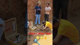 Core Cutter Test Live on Site: Soil Compaction Checking 🏗️📊 #automobile #construction #civilxpress