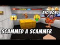 I scammed a scammer in skyblock  blockman go skyblock blockmango scammer scam