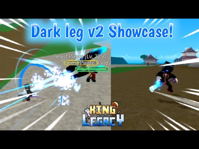 One Shoot Combok Dark Leg V2 + Pondere Blade in King Legacy #roblox #k