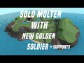 TDS: Solo Molten With New Golden Soldier And Supports (Roblox)