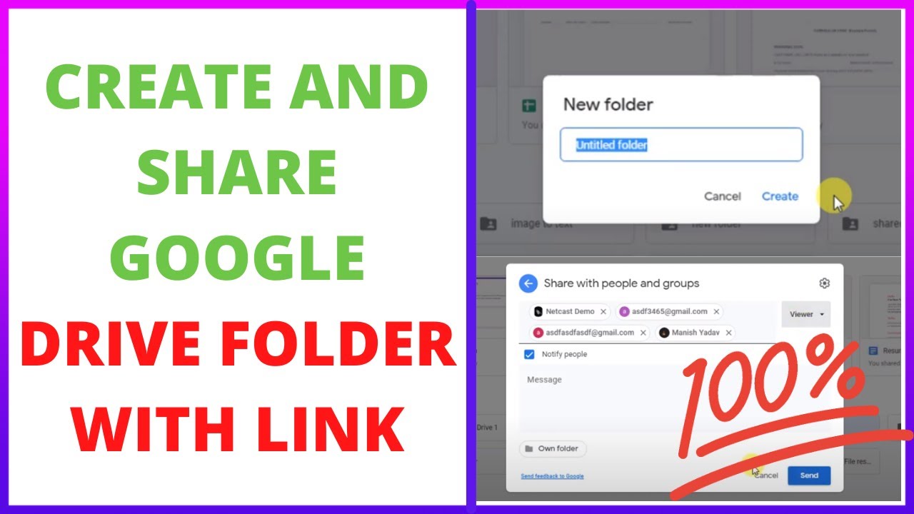 how to Create and Share Google Drive Folder With Link? - YouTube