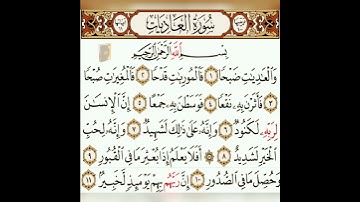 سورة العاديات بصوت الشيخ ماهر المعيقلي